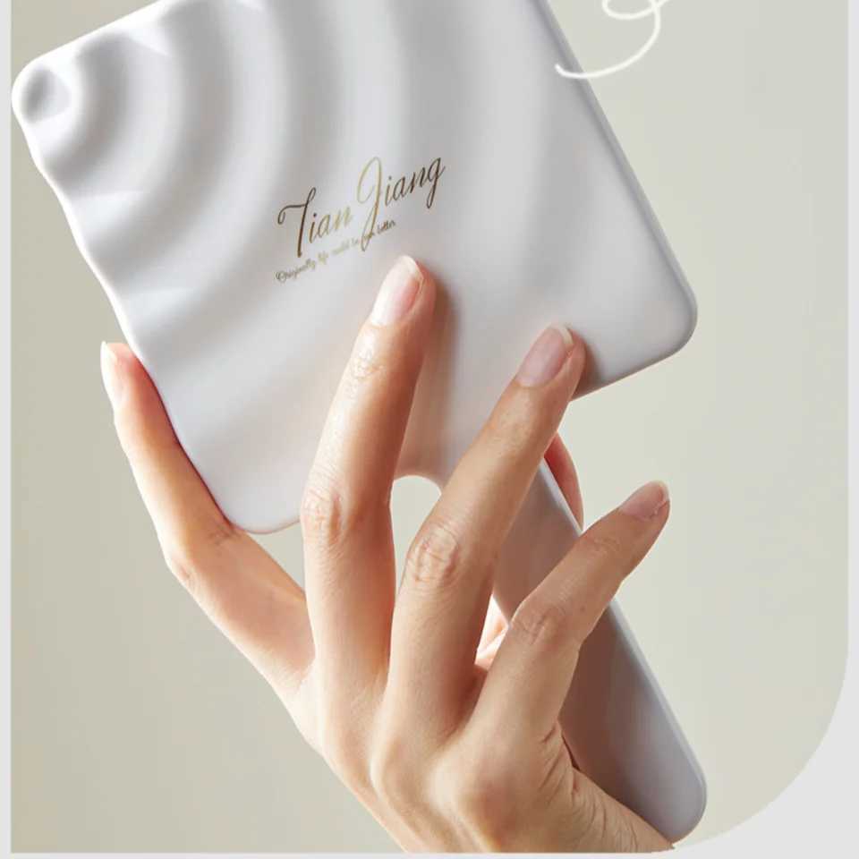 Luxury mini makeup mirror handheld electroplated square mirror high-definition beauty makeup mirror for women W240813