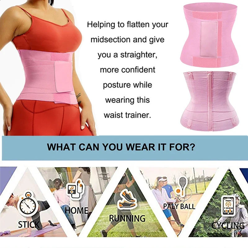 Body Modeling Belt Waist Trainer Tummy Trimmer Sheath Girdles Workout Weight Loss Strap Corset Cincher Wrap Shapewear 240813
