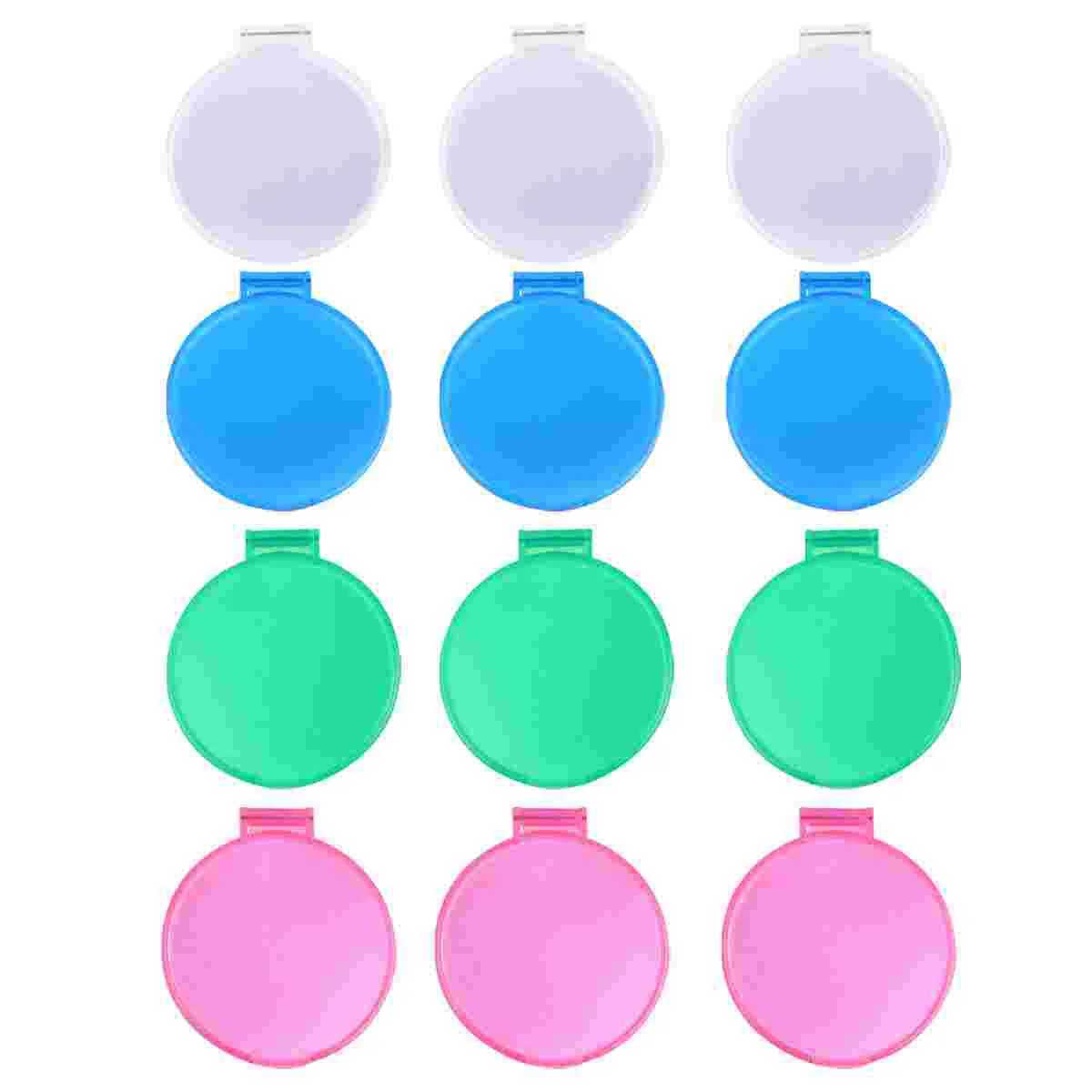12 piece makeup mirror compact circular mirror small pocket wallet mirror loose 2 4-inch handheld folding mirror W240813