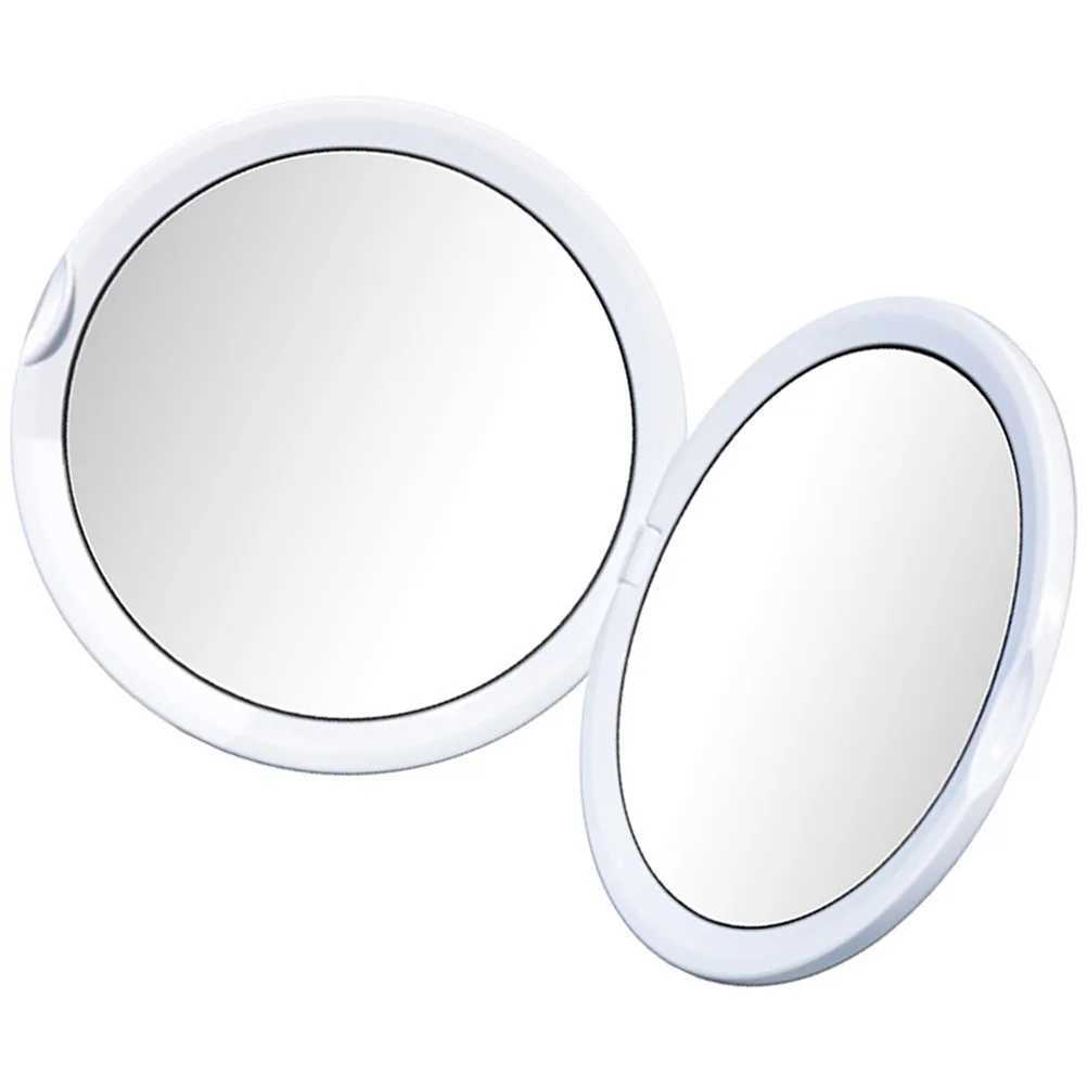 10 X Mini Handbag Makeup Handheld Mirror Makeup Bag Compact Travel Abs Wallet W240813