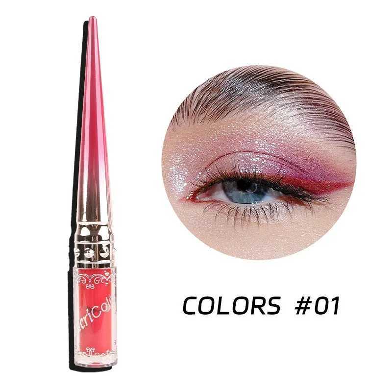 Diamond Glitter Eyeliners Dazzling Shimmering Pearl Color Blue Red Eyeliner Long Lasting Waterproof Sweatproof Women Cosmetics Y240813