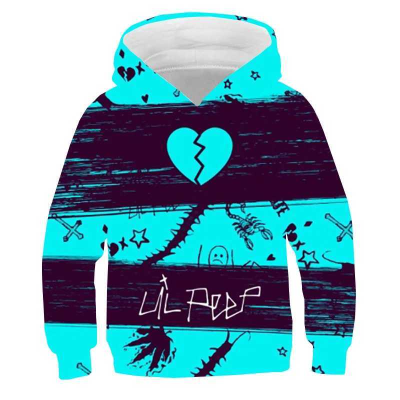 Funny 3D Lil Peep Hoodies Childrens Sweatshirt Boys Girls Streetwear Fashion Harajuku Hoodies Kids Pullover Boys Tops ClothingY240814