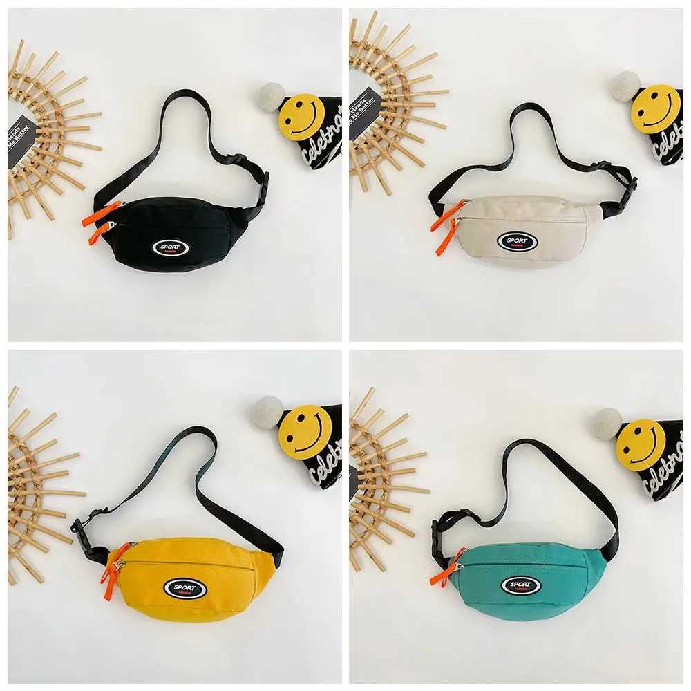 Cute boy chest bag Korean childrens trend messenger bag childrens casual shoulder mini bag phone bag W240813