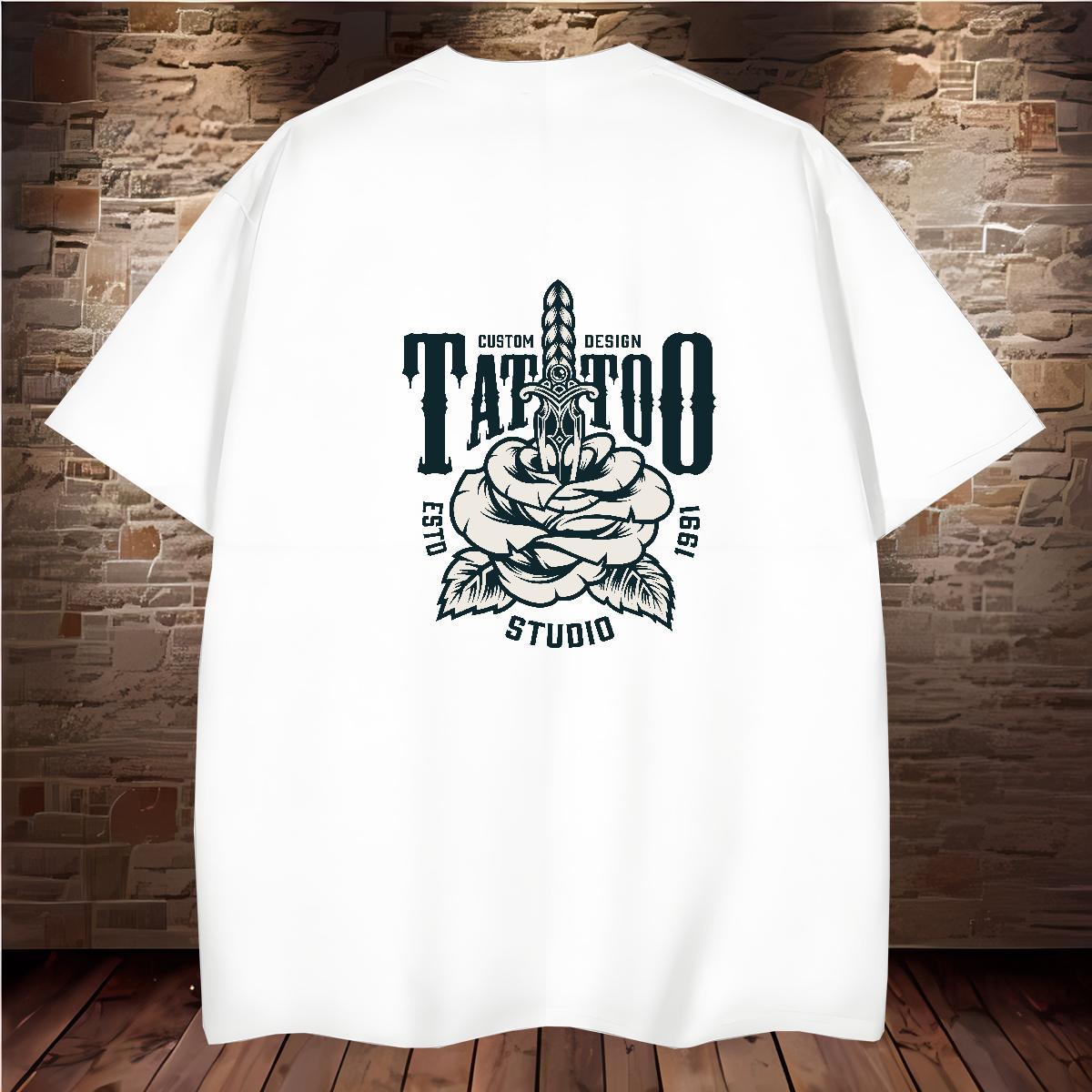 Wholesale tool Mens T Shirts Sport Men Tops Tees 100% Cotton 230g Designer Fashion Breathable Crew Neck Plus Size Custom Tee Shirt