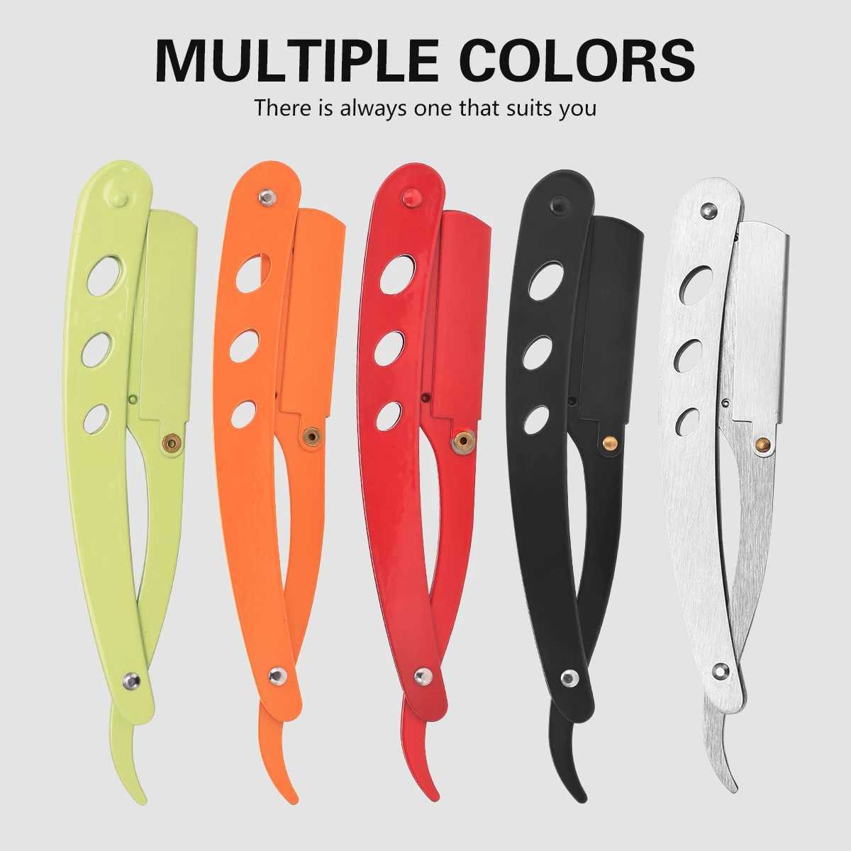 Barbershop Manual Shaver Straight Razor Rack Salon Men Stainless Steel Barber Folding Shaving Beard Professional Styling ToolsM240814