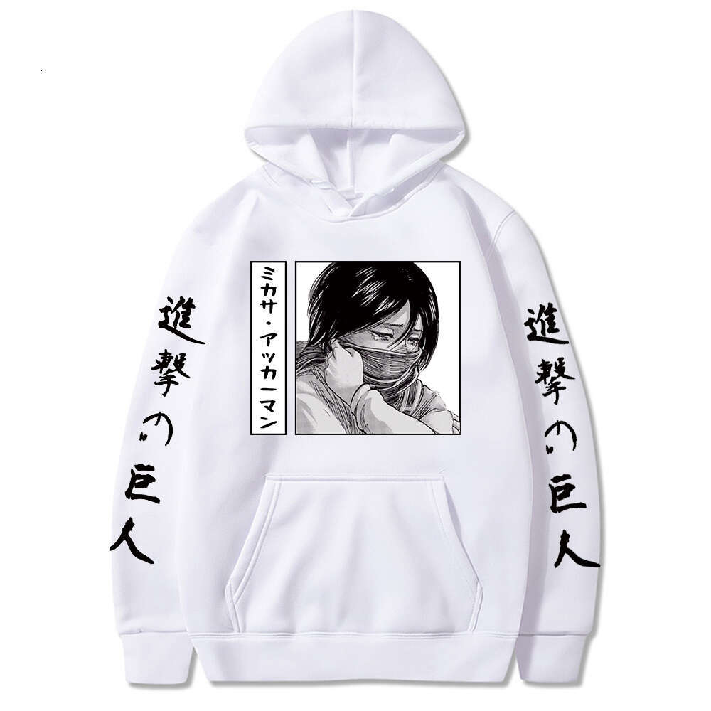 On Attack Titan Hot Anime Print Men Women Hoodies Ackerman Mikasa Graphic Pullover Plus Size Sweatshirt Haruku Hoody