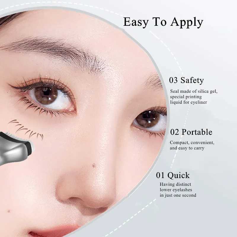 DEZONE Liquid Eyeliner Pen DIY Lower Lash Extension Stamps Eyelash Seal Waterproof Silicone Makeup Tool For Beginner Convenient Y240813