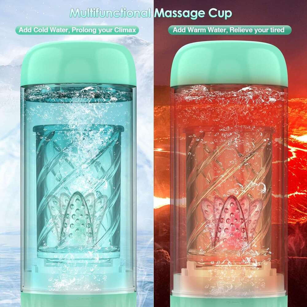 Automatic male device - Pump adult toy male sex toy men's pocket genital massager with 4 pumps, 7 spins, 7 licks, and 7 suction devices