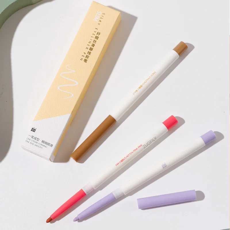 Purple Eyeliner Pen Long Lasting Anti-fainting Quick Drying Eye Liner Gel Pen Lying Silkworm Pencil Eye Beauty Makeup Cosmetics Y240813
