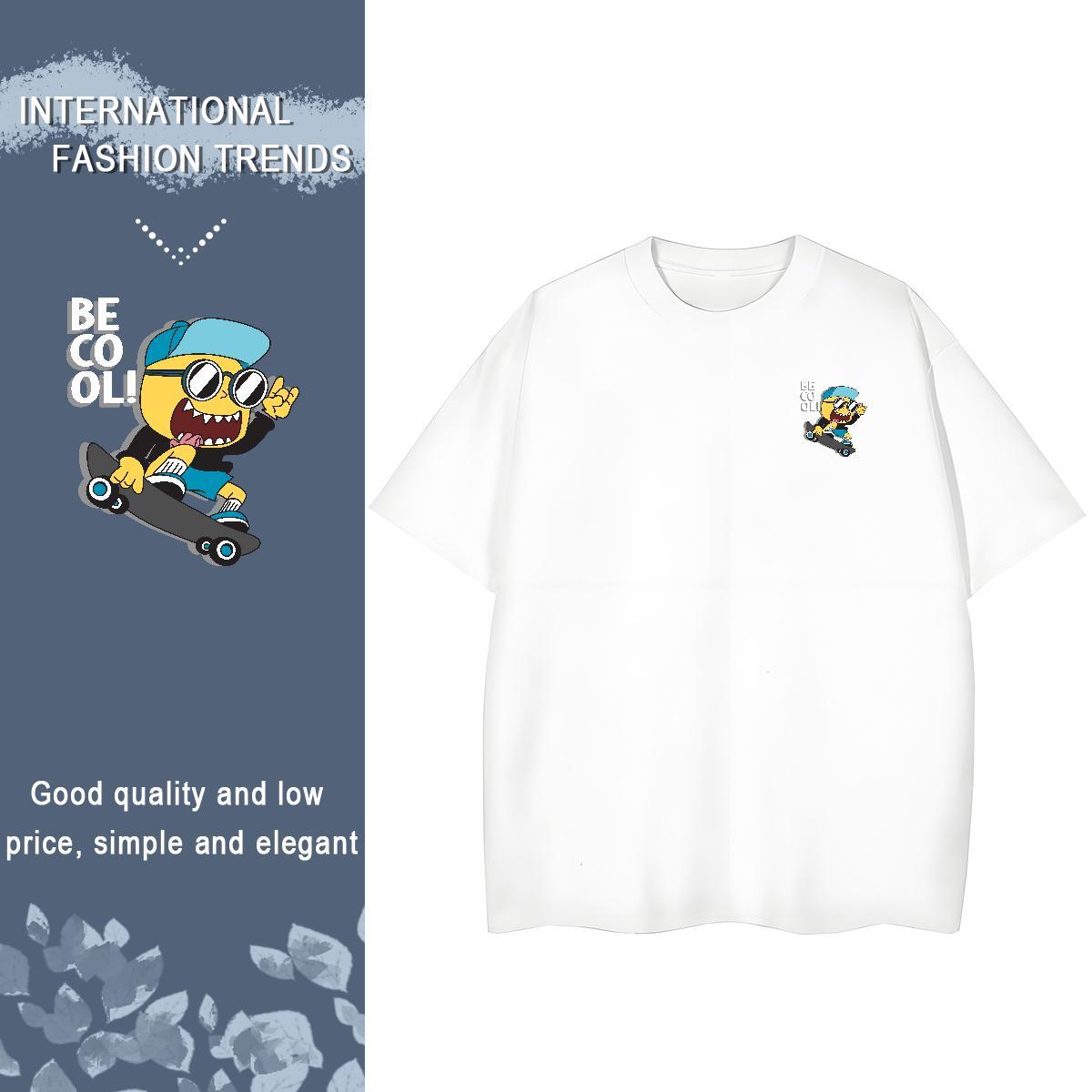 Men T Shirts 230g Cotton USA Street Breathable Short Sleeve Custom Print Oversized Men Tees DIY Classic Clothes