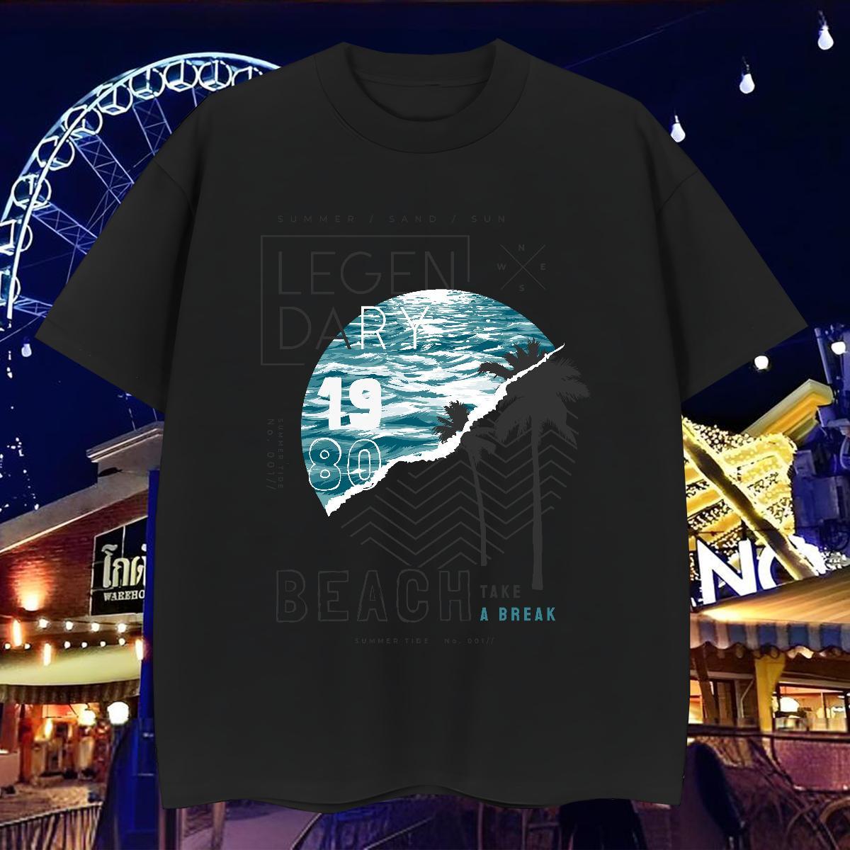 T-Shirts for Men 100% Cotton 230g tree Casual Daily Wear Breathable Short Sleeve DIY Logo Oversized Tshirts Fashion Casual TOP Quality Clothings