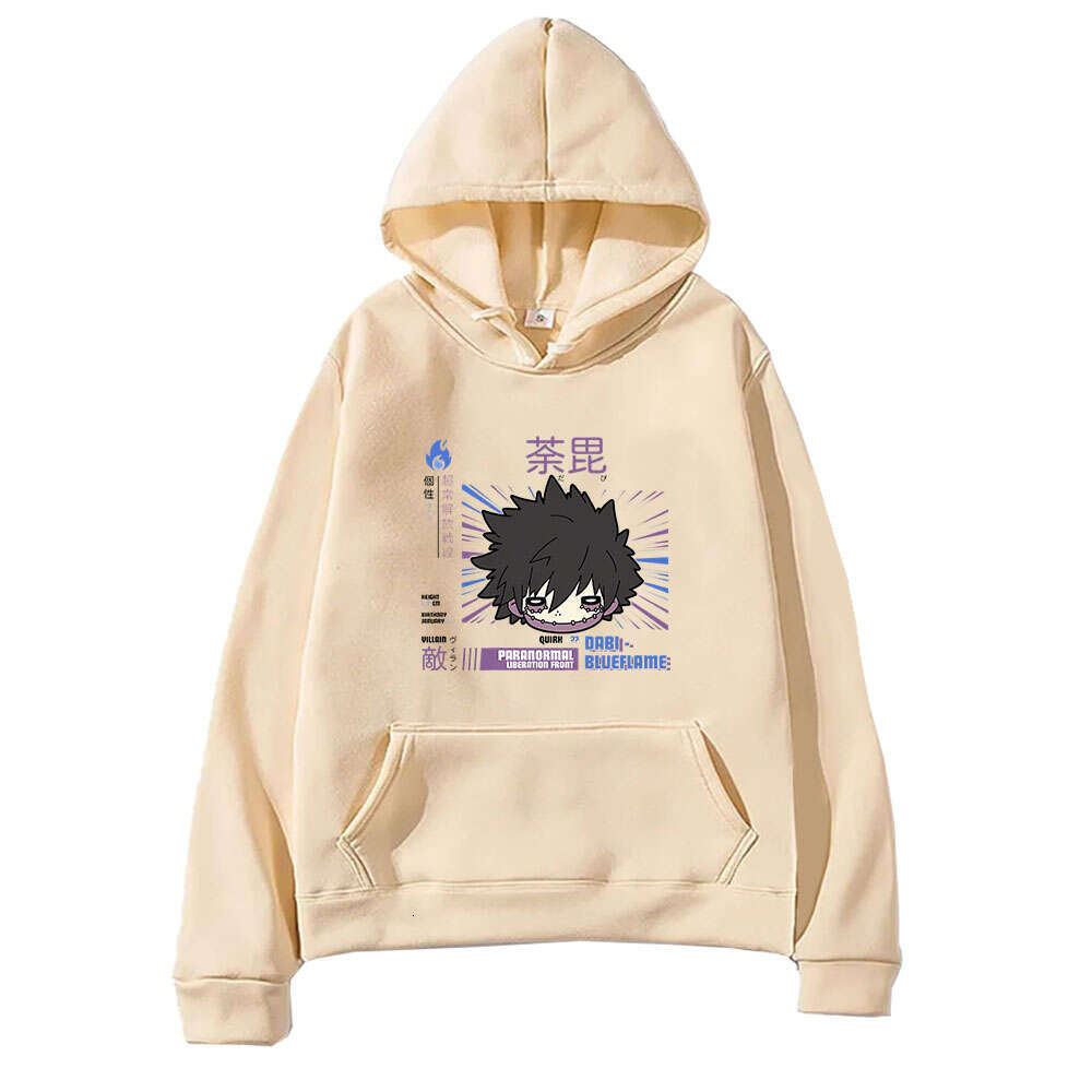 Japanese Anime My Hero Academia Dabi Hoodies Men Women Manga Print Long Sleeve Pullover Sweatshirts Casual Fleece Clothing