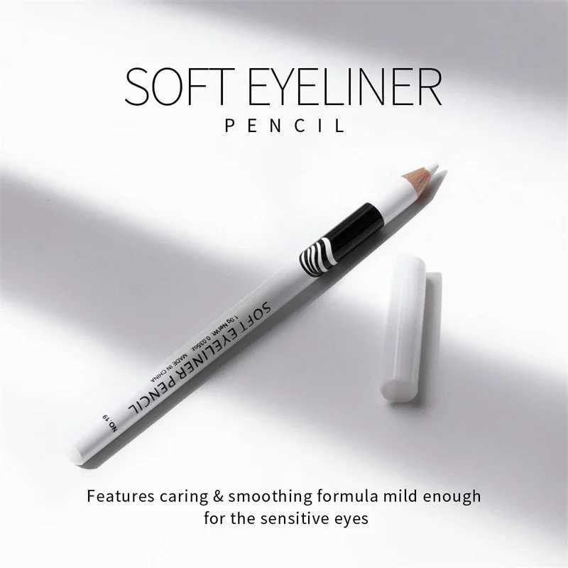 1/12pcs White Eyeliner Makeup Smooth Easy To Wear Lasting Eyes Brightener Waterproof Fashion Eyes Liner Pencils Eye Makeup Tool Y240813