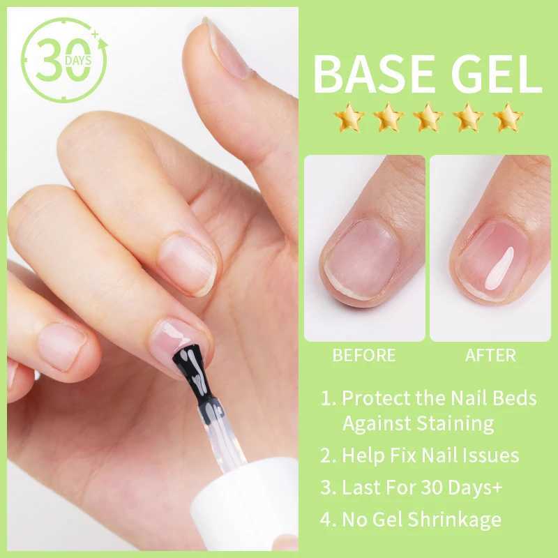 BOZLIN 15ML Ace Gel 9-in-1 Nail Glue Gel Nail Polish Thickness Transparent Semi Permanent Function UV Gel Soak Off Nail ArtM240814