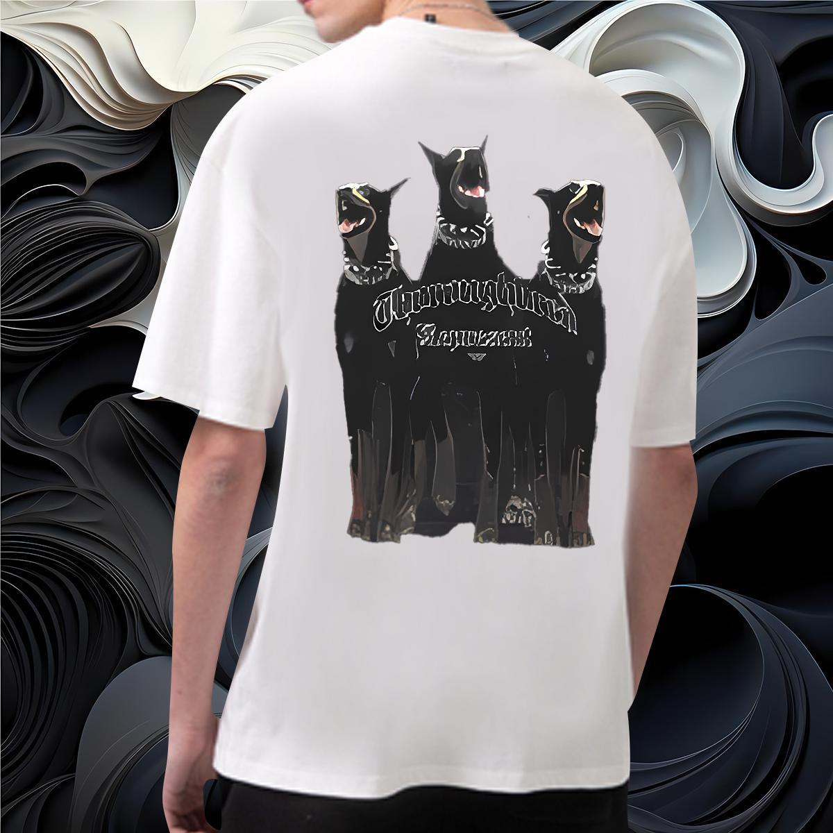 Unisex Man T Shirts dog Crew Neck Hip Hop Custom Printing 100% Cotton 230g Men Clothes T-Shirt Designer Fashion Tee Shirt