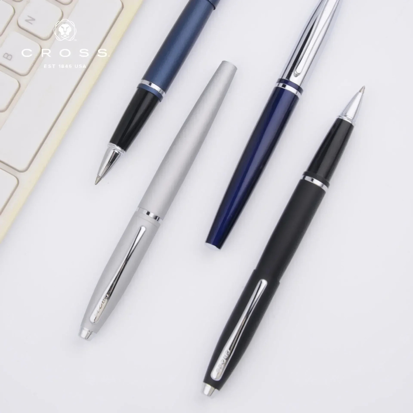 Original Cross CALAIS Smooth Metal Dot Pen Business Signature 05mm Writing Student Stationery Gift Box from the United States 240813