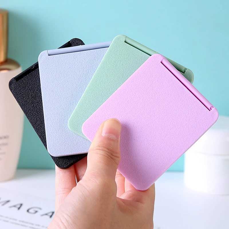 Rectangular plastic folding mirror pocket mini portable makeup mirror womens handheld mirror makeup mirror W240813