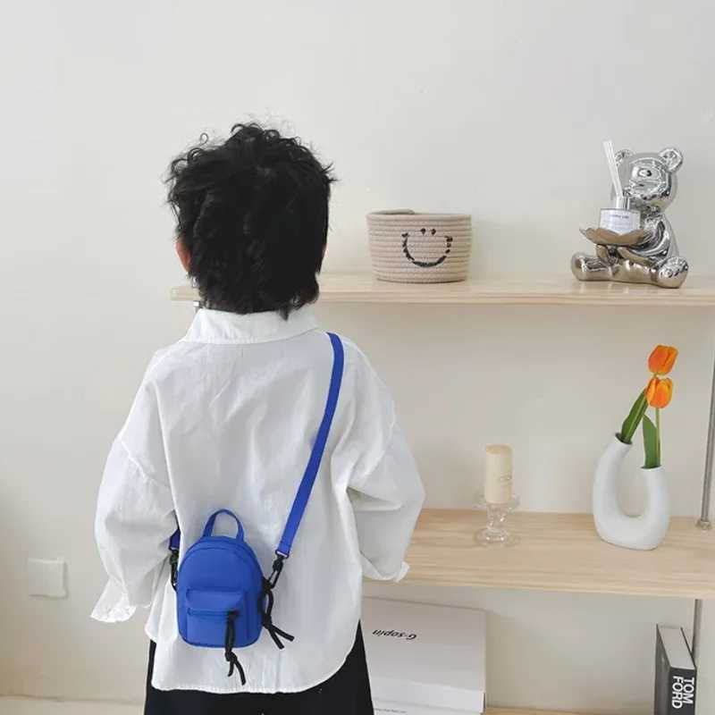 Childrens wallet handbag boys bag childrens fashion bag nylon cross body bag girls small coin bag childrens messenger bag W240813