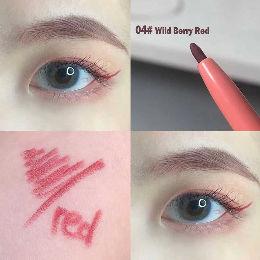 Waterproof Eyeliner Gel Pencil Red Brown Ultra-slim Soft Easy Wear High Pigment Professional Lasting Eyes Makeup Y240813