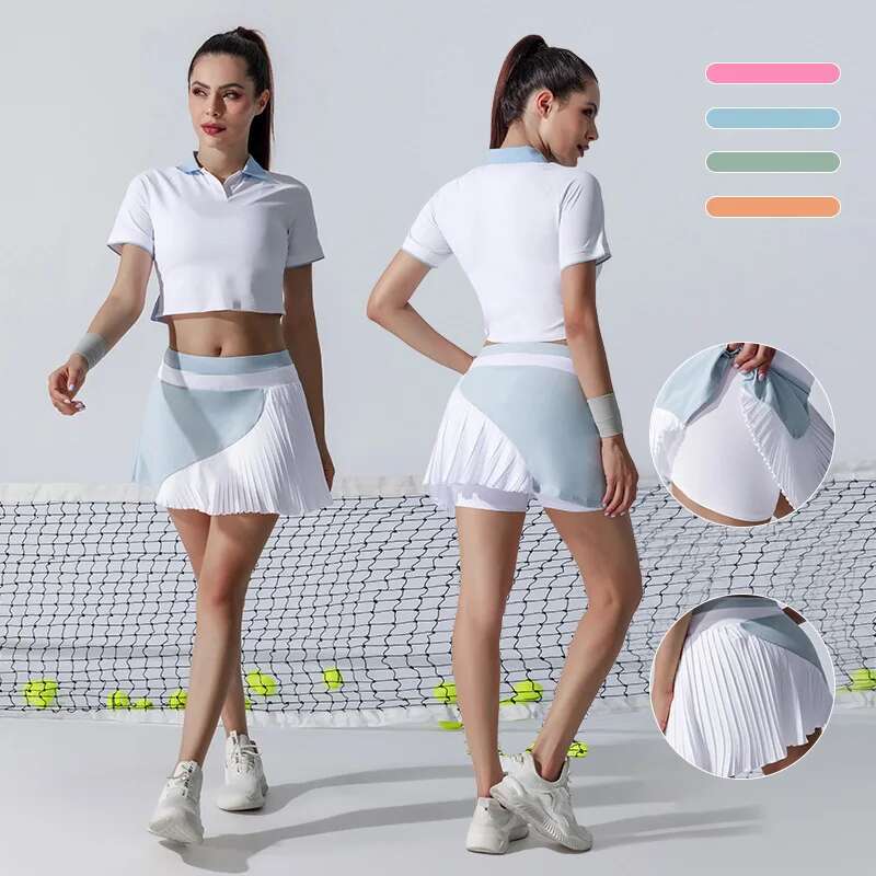 Elastic New And Breathable Short Women Light Proof High Waist Tennis Badminton Pleated Skirt Golf Women's T-shirt 's