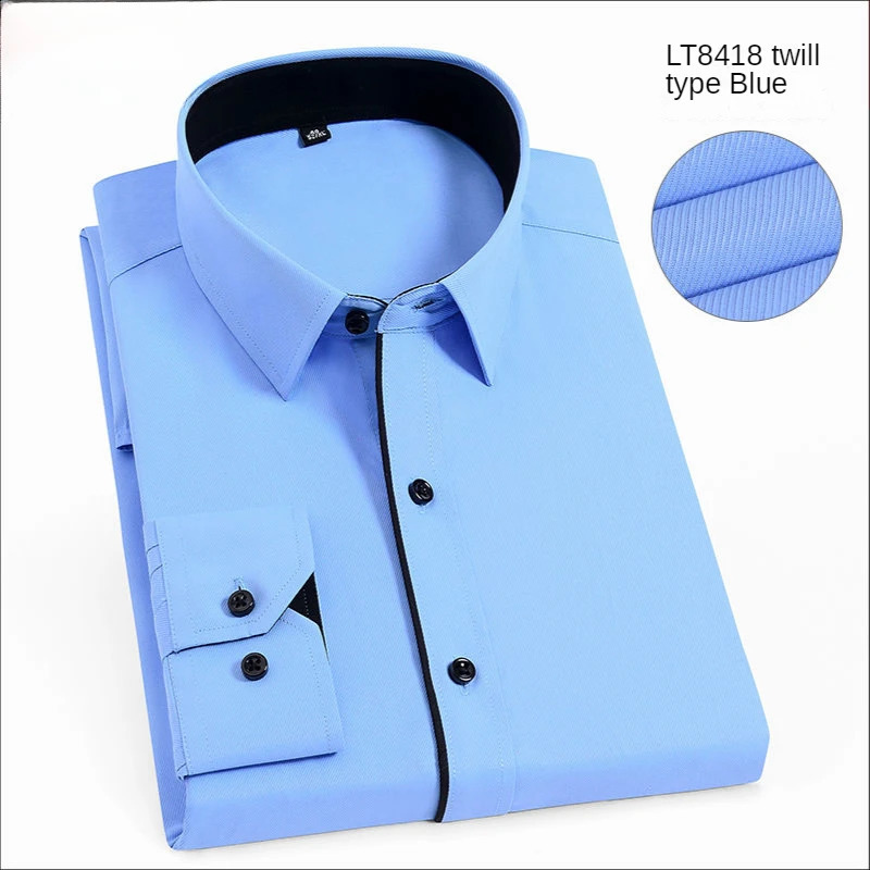White Shirt for Men Long Sleeves Office Business Button-down Dress Shirts Casual Male Korean Fashion Slim Fit 5XL 6XL 7XL 8XL 240814
