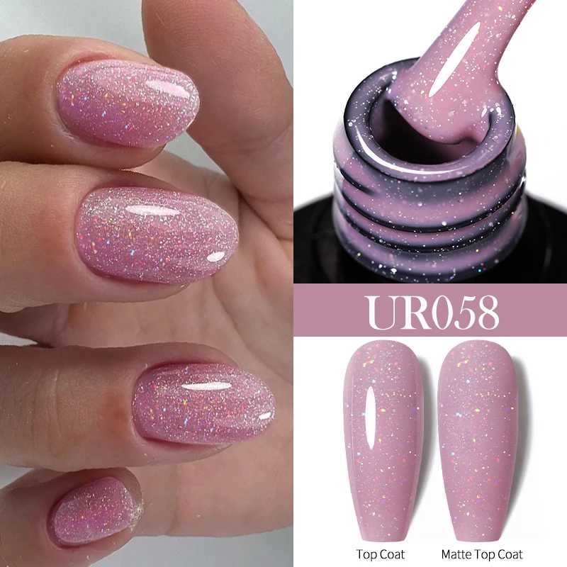 UR SUGAR 7.5ml Gold Silver Glitter Gel Nail Polish Sparkling Sequins Semi Permanent UV Gel Varnish Nail Art Soak Off UV LED CoatM240814