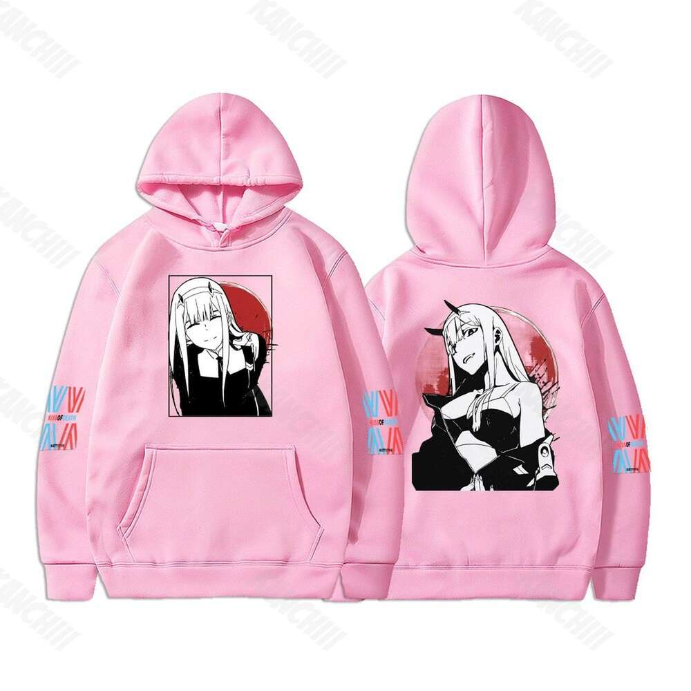 Anime Hot DARLING in the FRANXX Men Women Hoodies Zero Two Graphic Print Hooded Plus Size Sweatshirt Haruku Unisex Pullover Prt