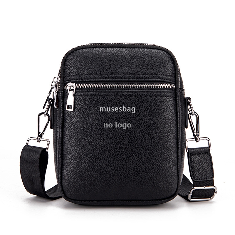 Korean version of the new men's single shoulder crossbody bag fashion mobile key bag large capacity leisure sports chest bag