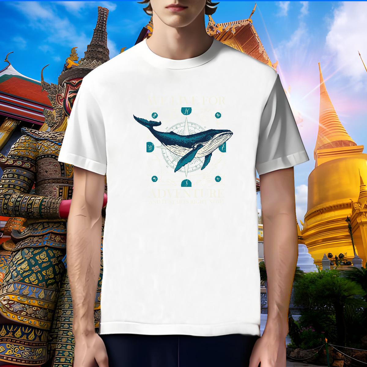 Unisex T shirt fish Short Sleeve O-Neck Casual Beach Anime Print 100% Cotton 230g Tshirt for Man Woman Wholesale Tees