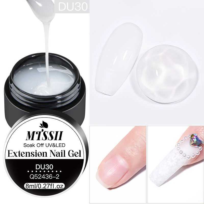 8ml Nude Milk White Extension Gel Quick Building French Style Semi Permanent Soak Off UV Nail Art Gel Polish Varnish ManicureM240814