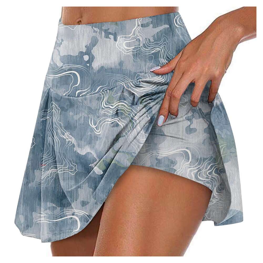 In New Yoga Sport Active Shorts High Waisted Skirt Girls Trendy Summer Prints Skirts for Women Tenis Feminino Frete s