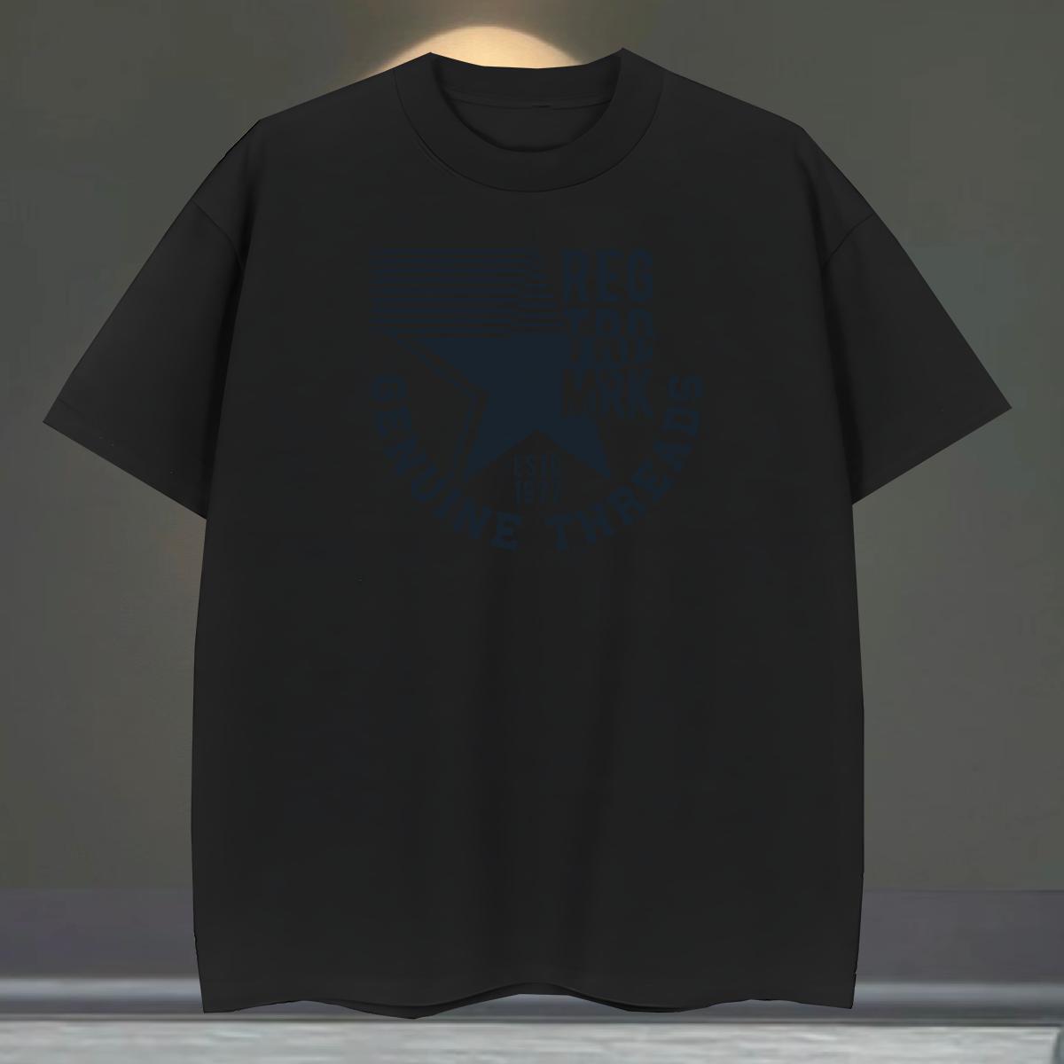 Wholesale Men Clothes T-Shirt Casual 230g 100% Cotton Customized Print Round Neck Short Sleeve letter T-Shirts for Men 2024 DIY Tops