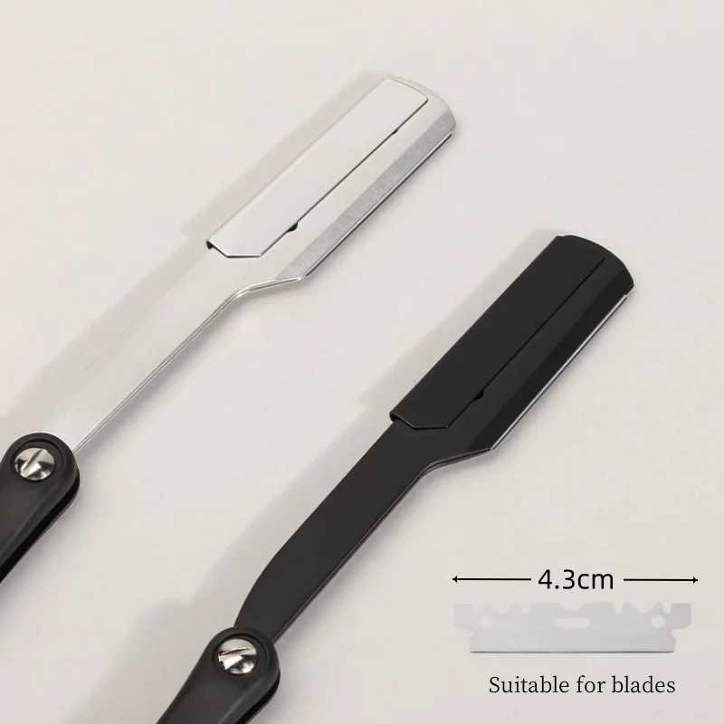 Manual Folding Razor Stainless Steel+ABS Mens Beard Knife Vintage Oil Head Shaver Barber Shop Beard And Facial Cleaning ToolsM240814