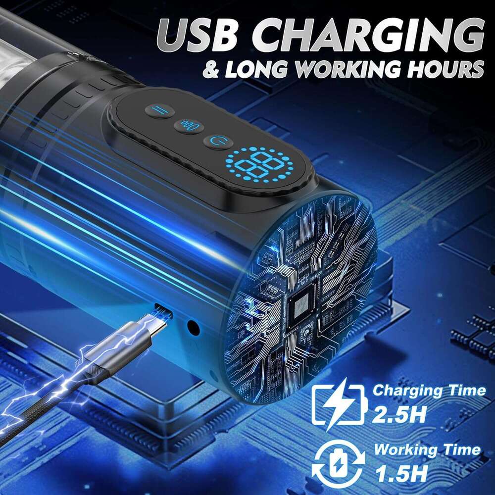 Male adult sex toy - Automatic male sex toy pump with 9 suction, thrust, and rotation modes, 3D realistic texture adult toy sex toy machine, pocket ca