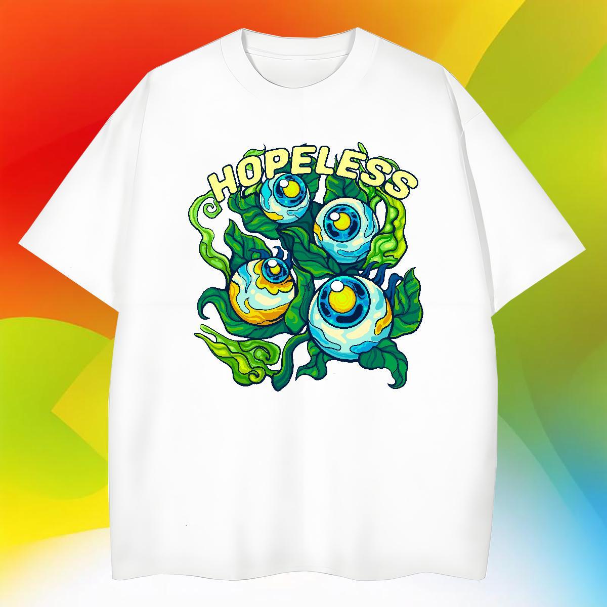 Loose Mens Tshirts Hip Hop 230g Pure Cotton Anime O Neck Short Sleeves ET T-Shirts for Men 2024 New Clothings