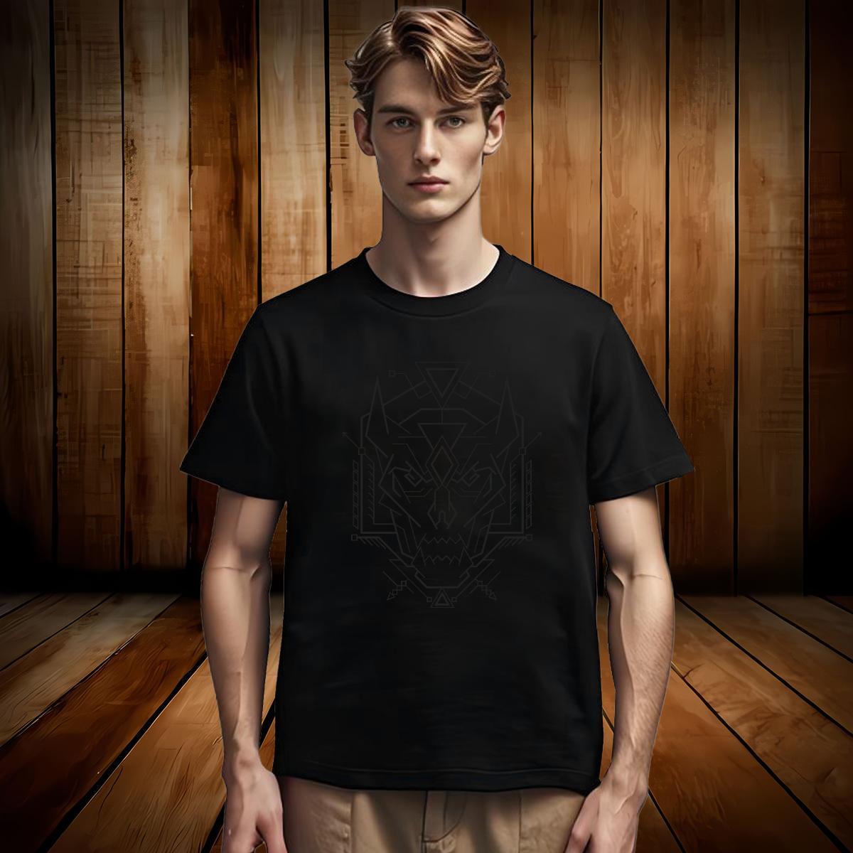 T-Shirts for Men 230g Cotton Lines Street wear Hip Hop Round Neck Short Sleeve Plus Size Cartoon Mens Tshirts Classic Free Shipping Tees