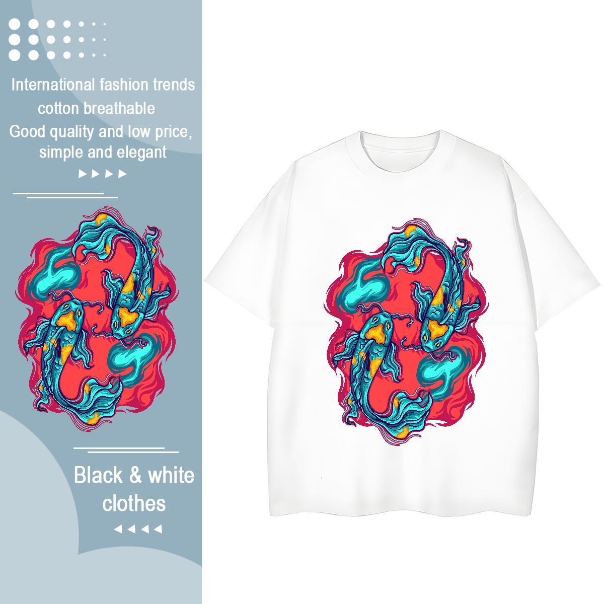 Cool Design T-Shirts O Neck Short Sleeves Street wear Hip Hop DIY Printed 230g Cotton Men Tees Factory Direct Tshirts