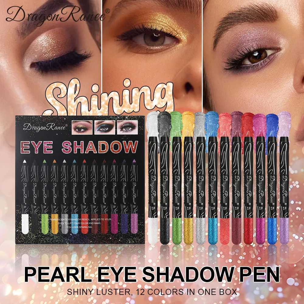 Dragon Ranee 12-color Eyeliner Pencil set Color Eyeliner Glue pencil Waterproof sweat resistant Foam pencil Eyeshadow pencil set Y240813