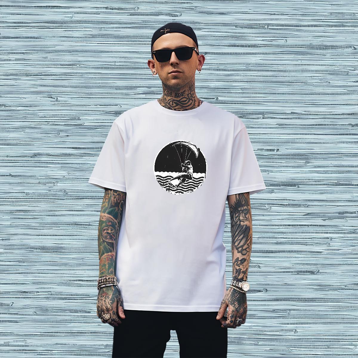 T-Shirts 230g Cotton character Anime Printing Street Short Sleeve Soft DIY Tshirts Classic Casual Brand Tees