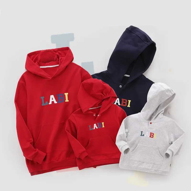 Family Hoodies Casual Family Pullover Outfits Autumn Clothes Father Mother Children Matching Clothing Long Sleeve Hooded TopsY240814
