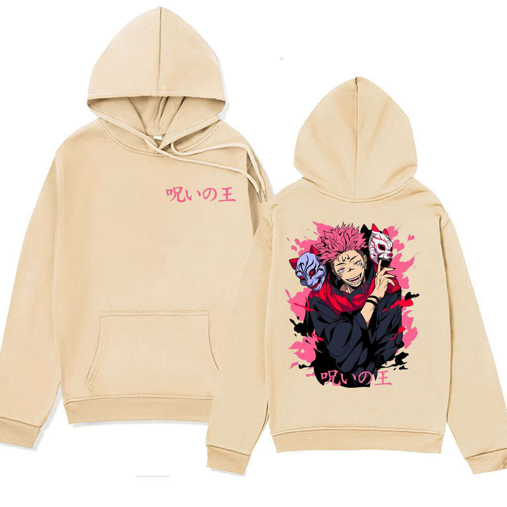 Kaisen Jujutsu Ryomen Sukuna Manga Hoodie Popular Anime Appliques Hooded Pullover Autumn Winter Fleece Plus Size Streetwear