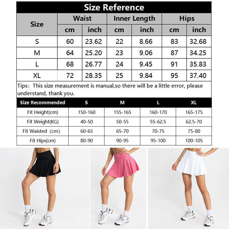 VITALINOVO Pleated Tennis for Women Pockets High Waisted Athletic Skirts with Shorts 2 in 1 Gym Workout Golf Skorts