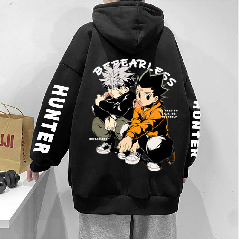 Hunter X Japan Anime Men Women Hoodies Killua Zoldyck Gon Haruku Unisex Pullover Casual Plus Size Sweatshirt Streetwear