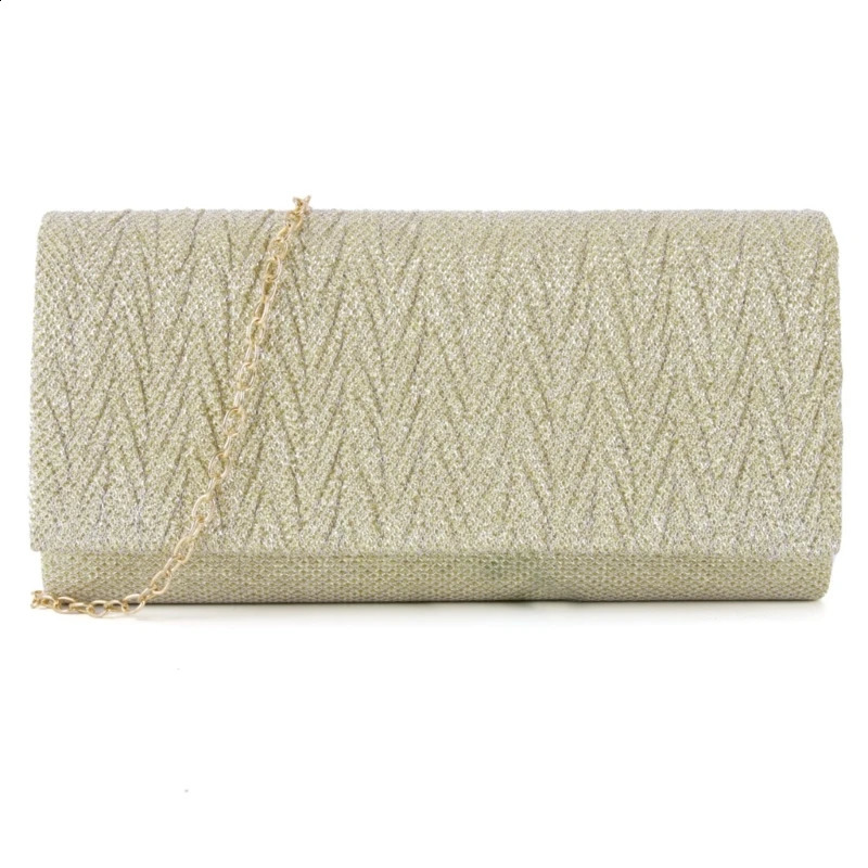 Glitter Envelope Clutch Bag With Detachable Chain Strap Elegant Sequins Clutch for Wedding Bridal Prom Party Ladies Evening Bag 240813