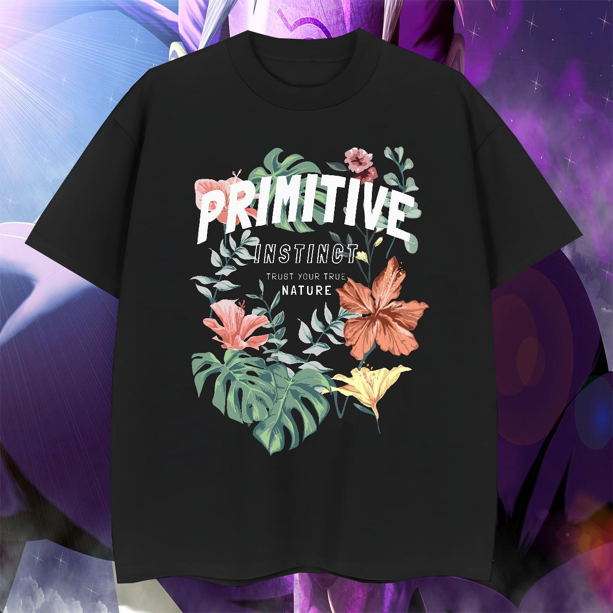 Popular Tshirts Hip Hop Street 230g 100% Cotton Custom Printing Crew Neck flower T Shirts Men Brand Tops Tees