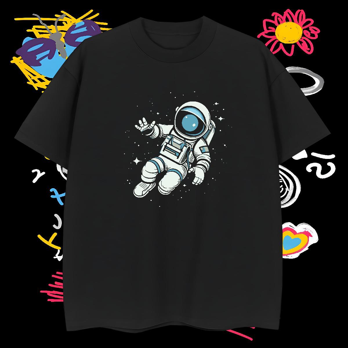 T Shirts Men 230g Cotton universe Casual Daily Wear Pure Cotton Custom Print Plus Size Tshirt for Man Woman Fashion Design Unisex Top Tees
