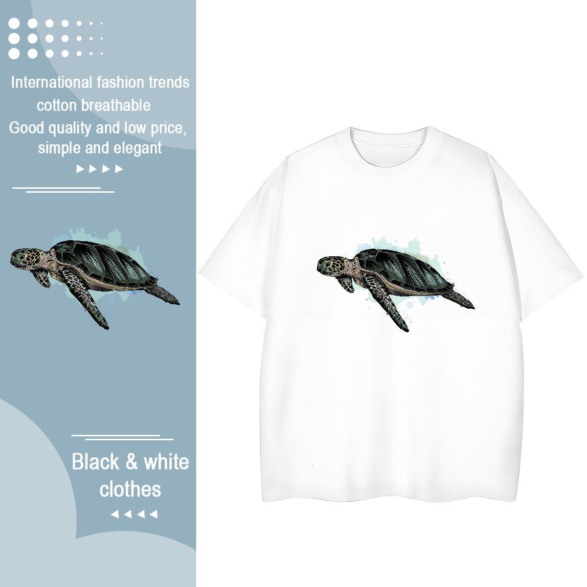 2024 T-Shirts for Women Short sleeve Soft 230g Cotton Couples T Shirts Floral Print tortoise Outdoor Designer Tops Shirt
