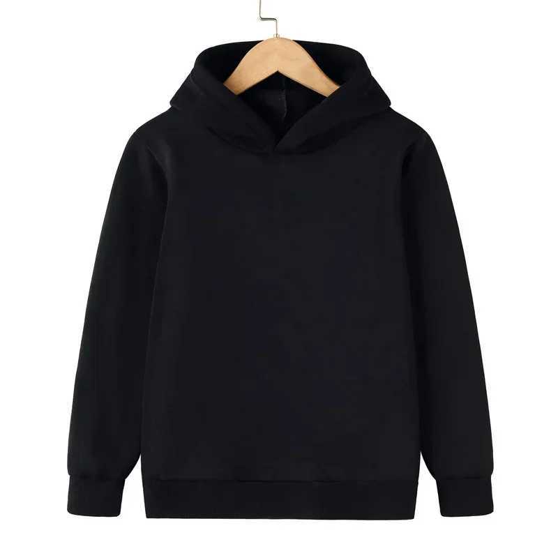 Fashion Kids Boy Hooded Hoodies Childrens Hoodies Spring Autumn Girls Casual Sweatshirt Kid Solid Color Pillovers SweatshirtY240814