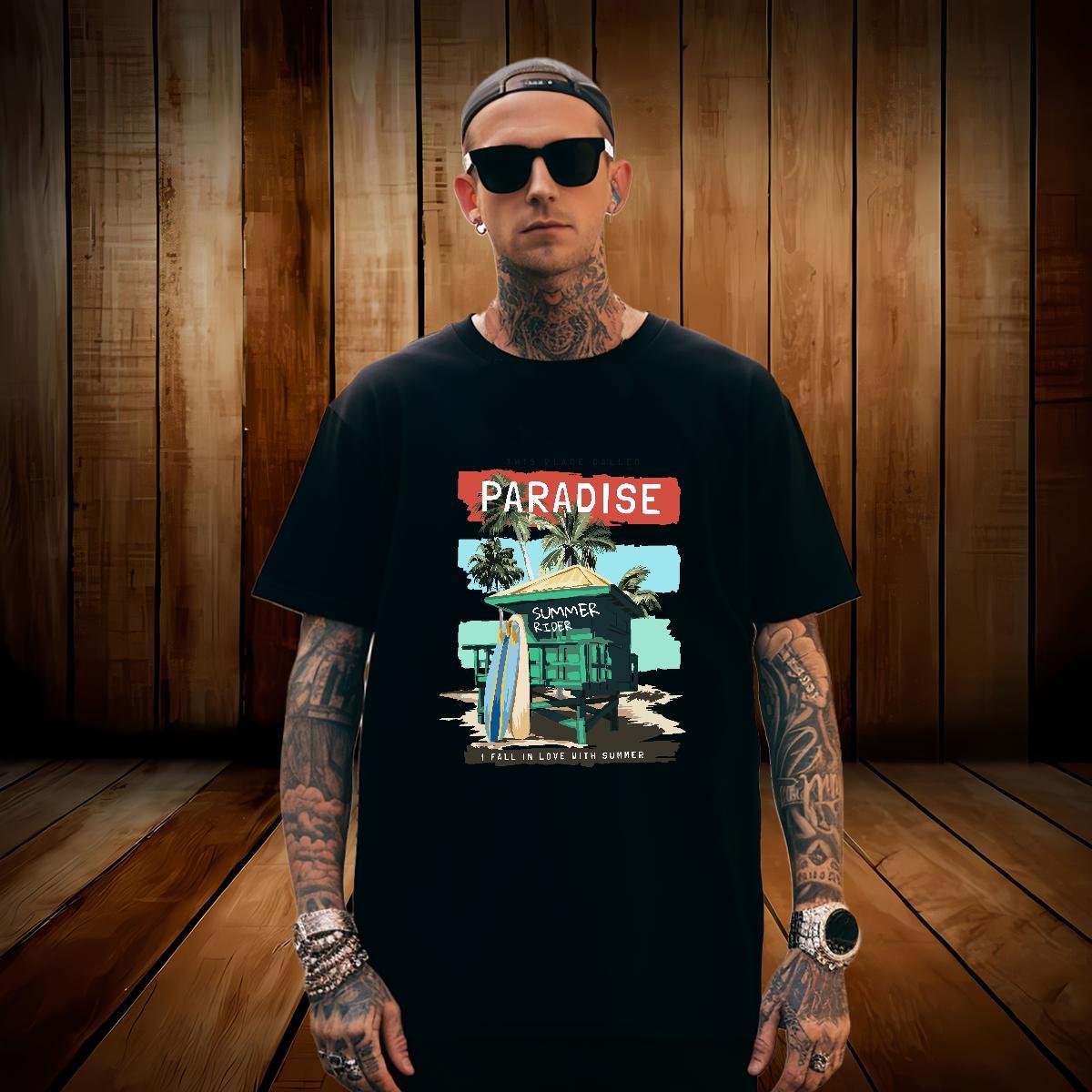 High Quality letter T-Shirts for Men Daily Outfit Couples T Shirts 230g Cotton 2024 Short Sleeve Soft Customized Wear
