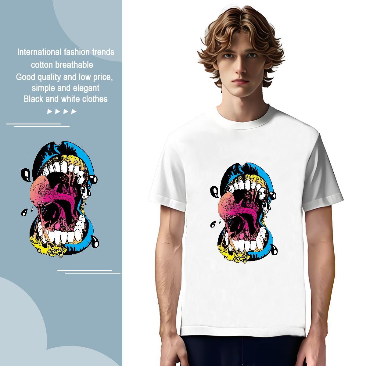 T Shirt For Man 100% Cotton 230g icon Hip Hop Street Breathable Crew Neck Custom Big Size Couples T Shirts 2024 Summer Designer Tshirts